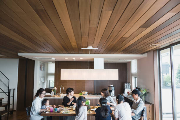 Meet everyone in one room and eat a meal all together.