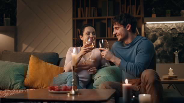 Spend time together at home for a wonderful date.